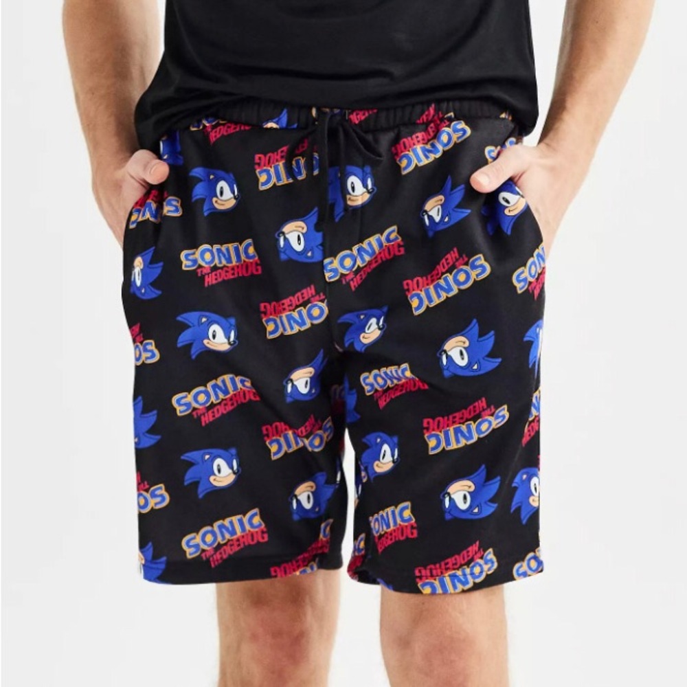 NEW Sonic‎ The Hedgehog Lounge Shorts. Medium